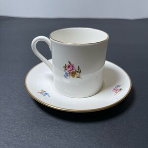 Royal Worcester Fine Bone China Cup & Saucer Set Danbury Mint England Vntg